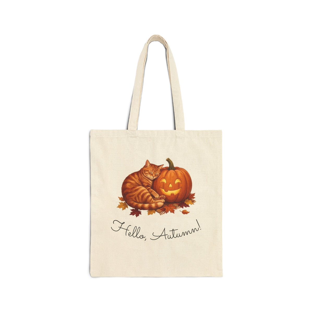 Autumn Cat / Jack-O'-Lantern Tote