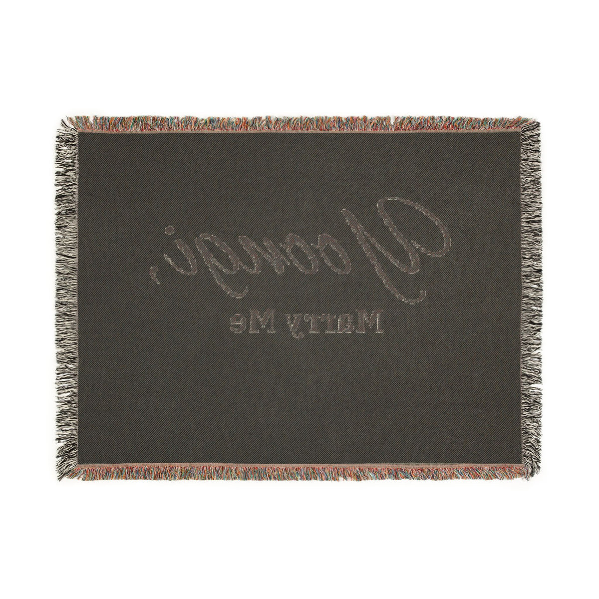 "Yoongi, Marry Me" OR Personalized Woven Blanket-Custom Proposal throw/tapestry