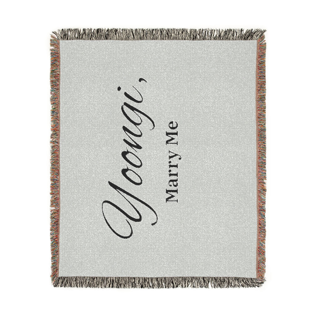 "Yoongi, Marry Me" OR Personalized Woven Blanket-Custom Proposal throw/tapestry