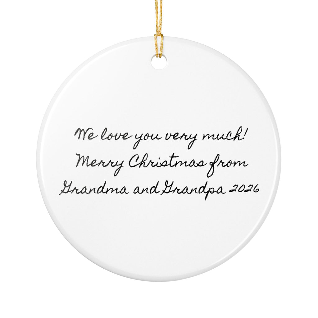 Personalized Fox Christmas Ornament — "First Christmas" Baby Keepsake 2026