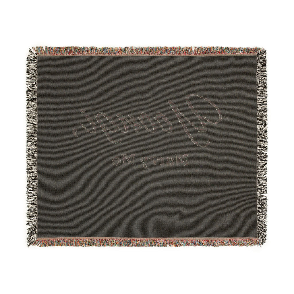 "Yoongi, Marry Me" OR Personalized Woven Blanket-Custom Proposal throw/tapestry