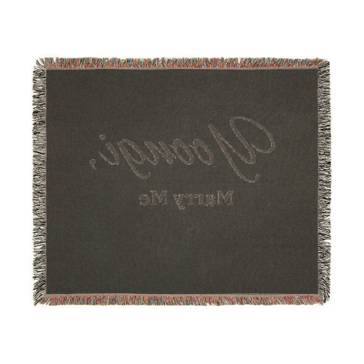 "Yoongi, Marry Me" OR Personalized Woven Blanket-Custom Proposal throw/tapestry