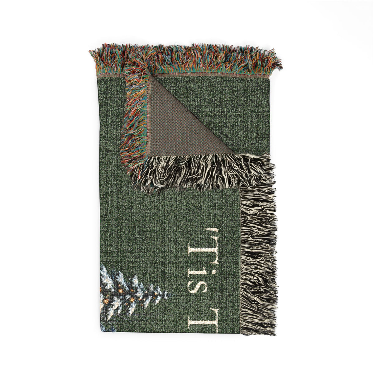 Tis The Season Woven Blanket - Personalized Family Name and Year Throw /Tapestry / Wall Art