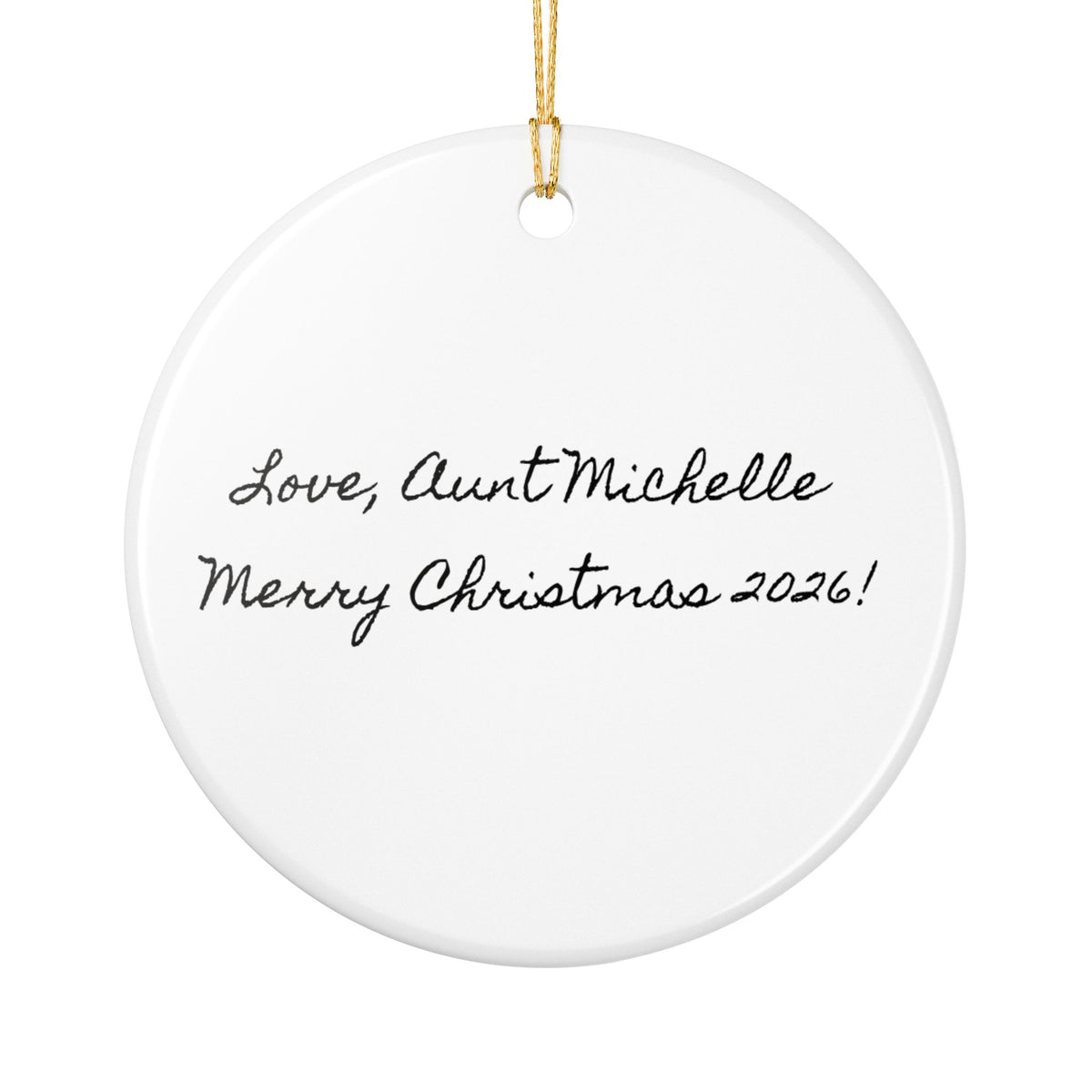 Personalized Bear "First Christmas 2026" Ceramic Ornament/gift tag/mobile decoration