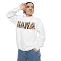 Nana Faux Patchwork Printed Lettering Crew neck Sweatshirt-Comfort Colors