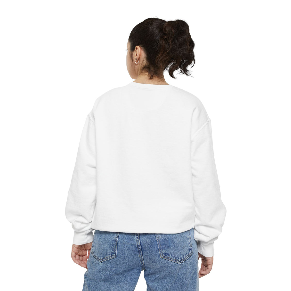 MIMI Christmas Holiday Sweatshirt- Faux Patchwork Printed Comfort Colors Shirt