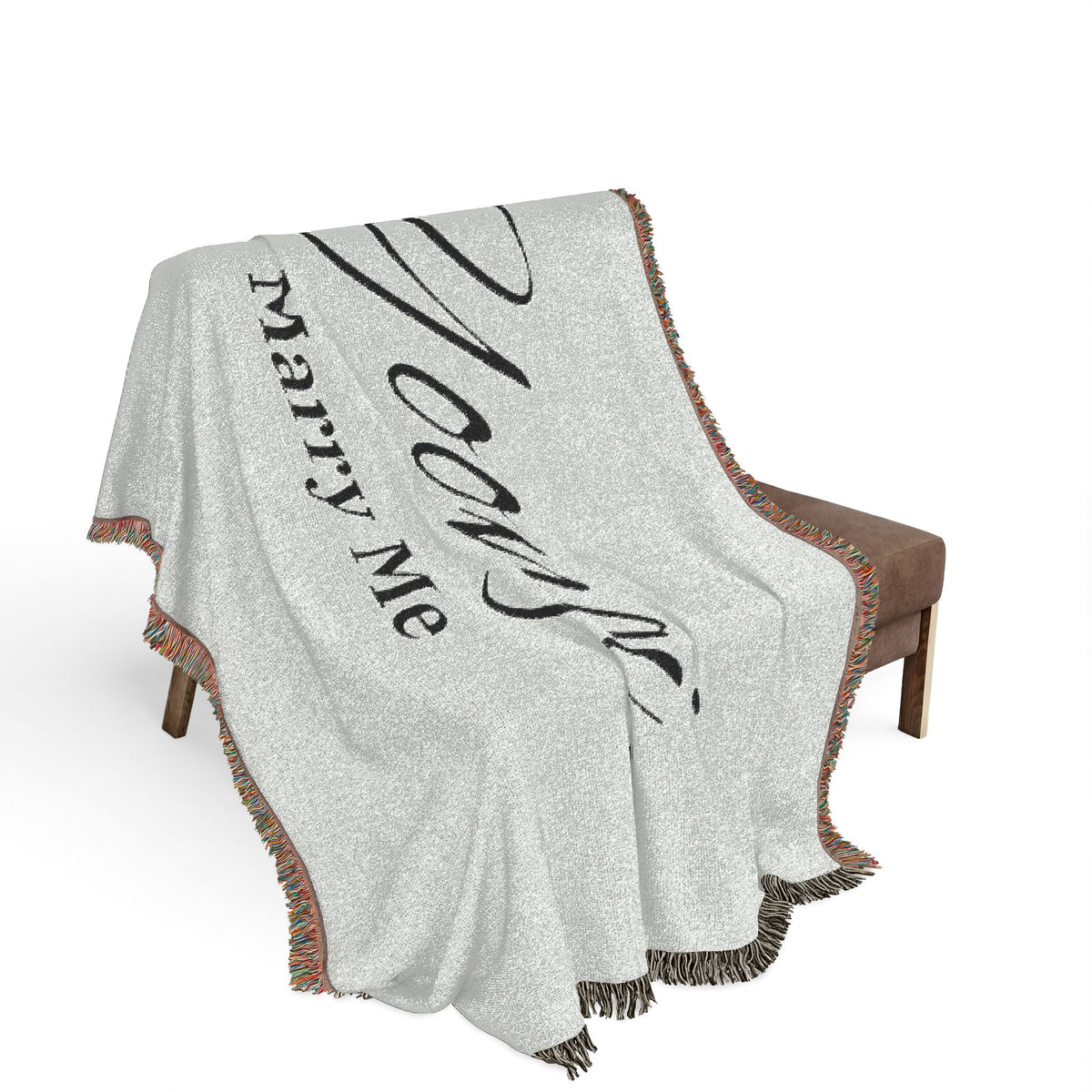 "Yoongi, Marry Me" OR Personalized Woven Blanket-Custom Proposal throw/tapestry