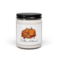 Hello Autumn Soy Candle — 9oz Scented Fall Candle with Pumpkin & Cat Design