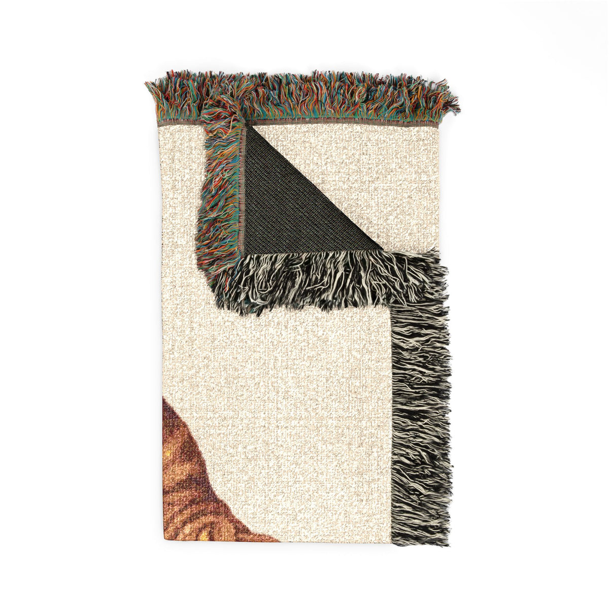 Halloween  Tabby Cat /Pumpkin Woven Blanket — Cozy Fall Throw