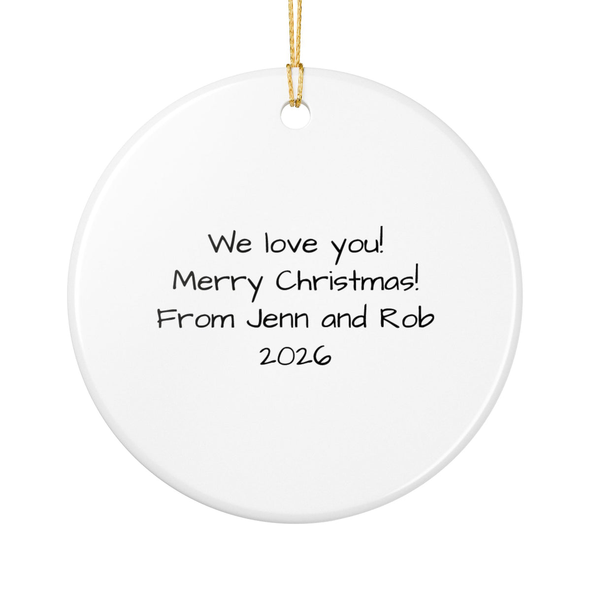 First Christmas as Mr & Mrs Personalized Ceramic Ornament – Custom Couple Name & Year (2026)