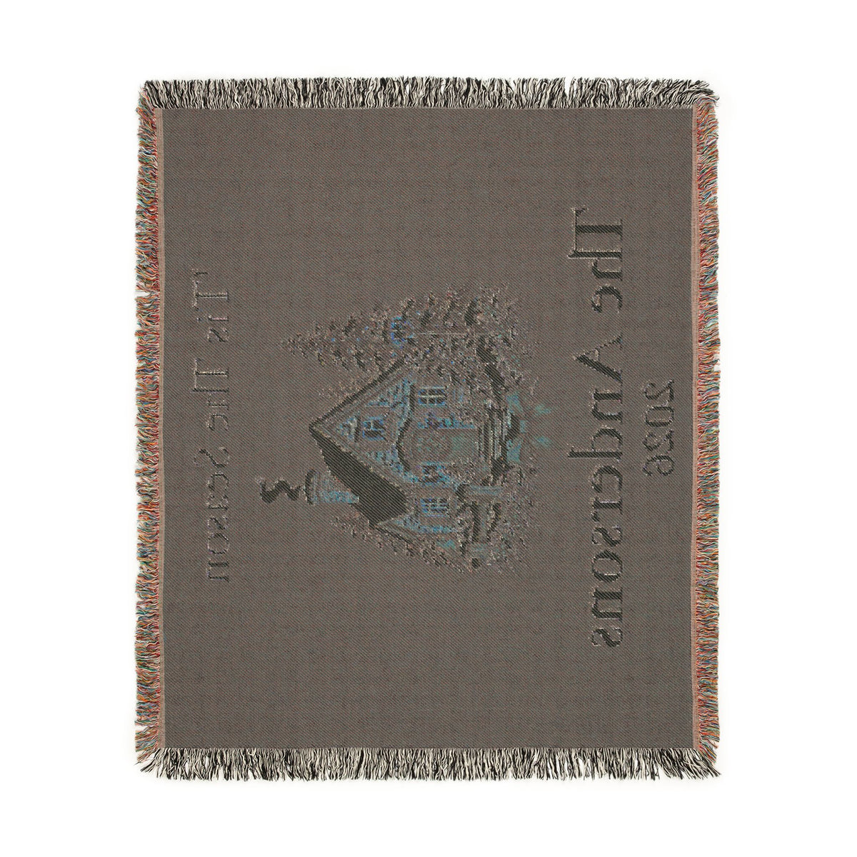 Tis The Season Woven Blanket - Personalized Family Name and Year Throw /Tapestry / Wall Art