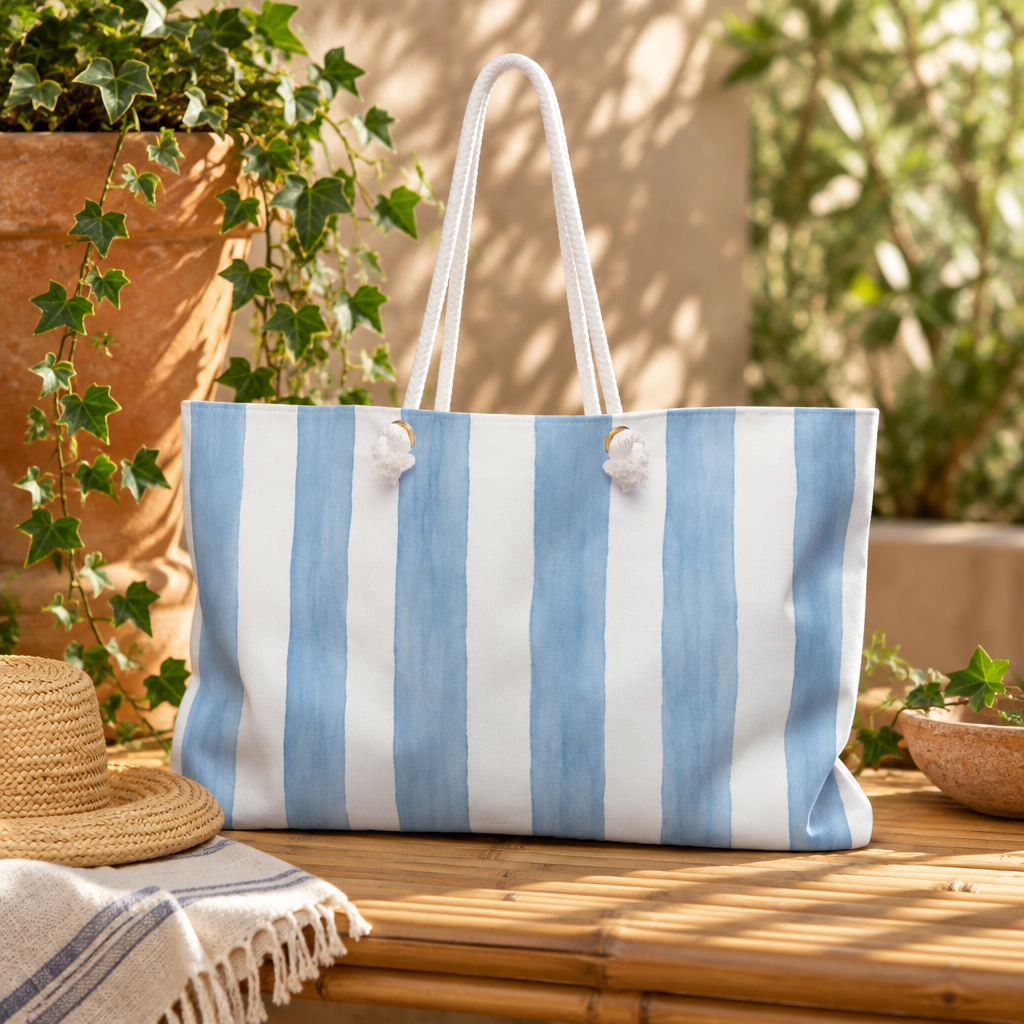 At The Cape Weekender Bag - Blue Coastal Stripe