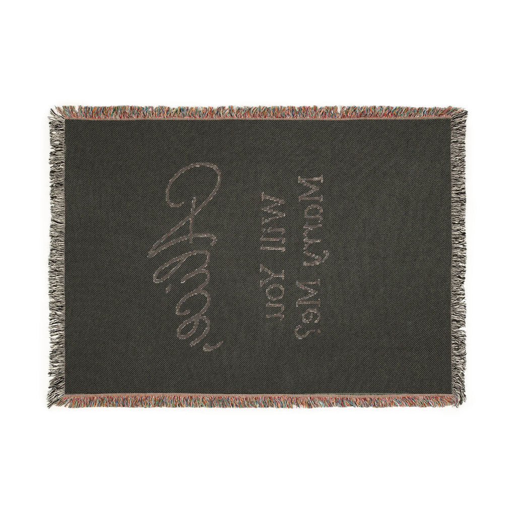 Personalized 'Will You Marry Me?' Woven Blanket — Custom Name Proposal Throw