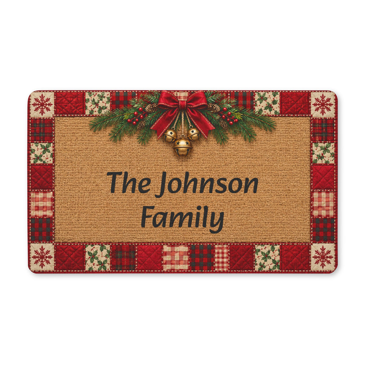 Personalized Christmas Holiday Doormat