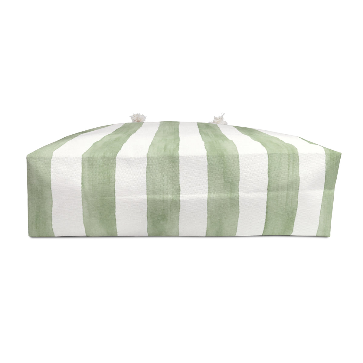 In the Garden With Sage Green Striped Weekender Bag