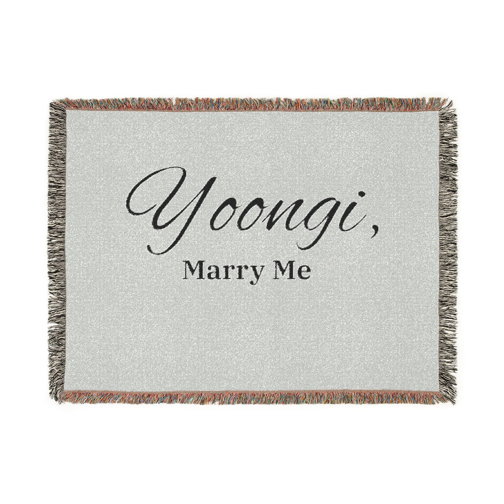 "Yoongi, Marry Me" OR Personalized Woven Blanket-Custom Proposal throw/tapestry