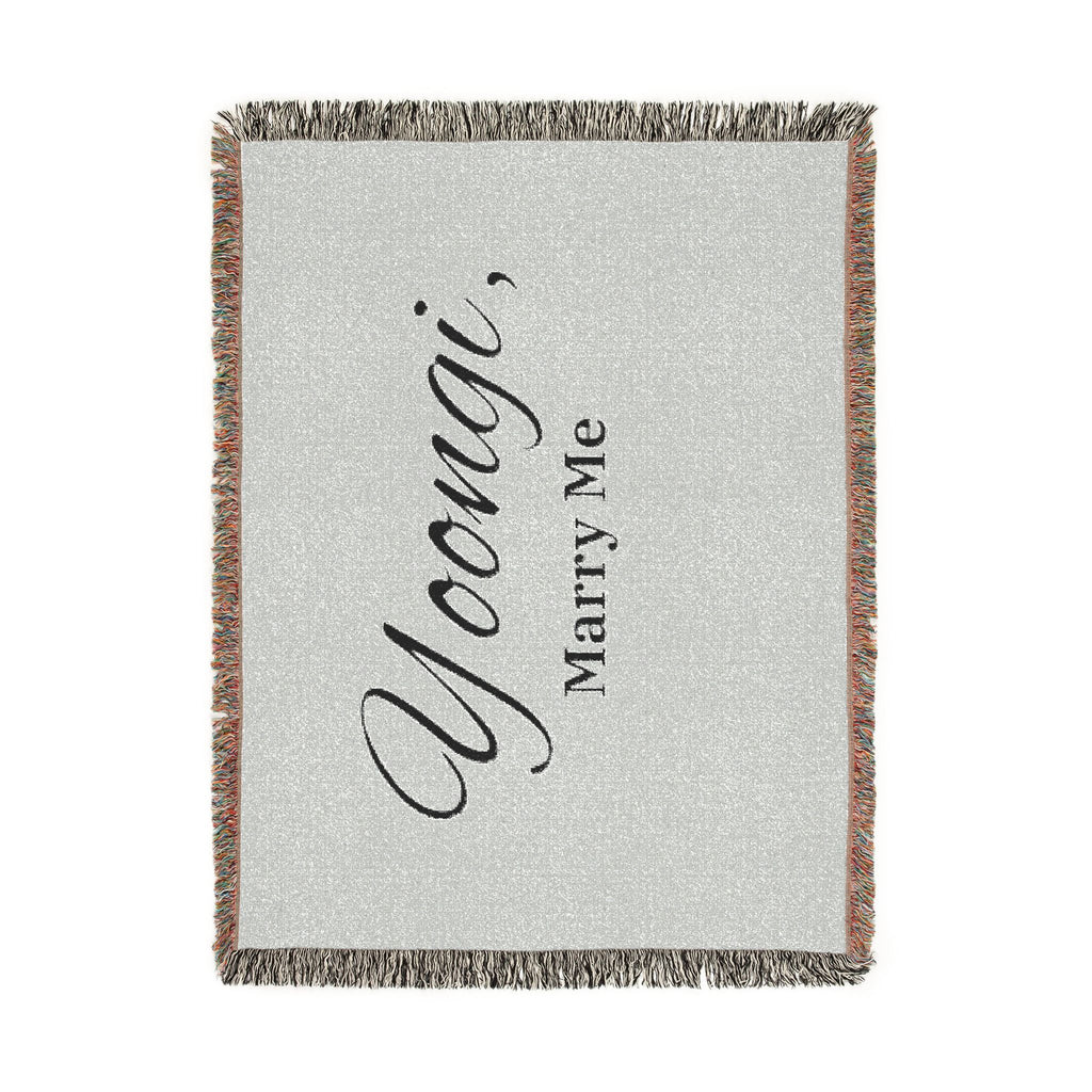 "Yoongi, Marry Me" OR Personalized Woven Blanket-Custom Proposal throw/tapestry