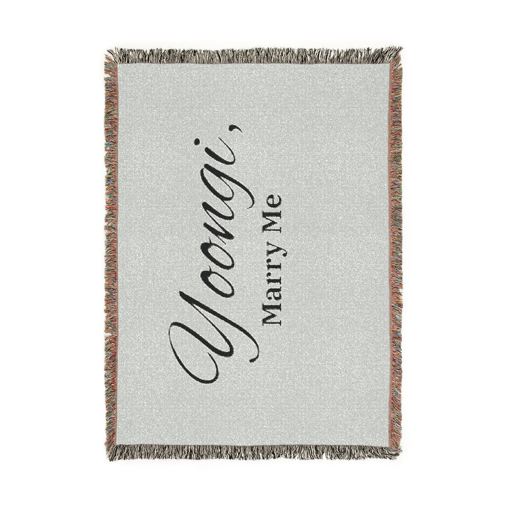 "Yoongi, Marry Me" OR Personalized Woven Blanket-Custom Proposal throw/tapestry