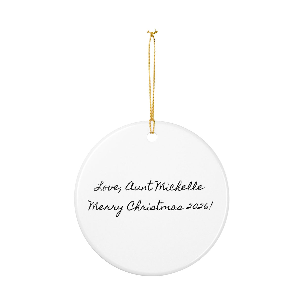 Personalized Bear "First Christmas 2026" Ceramic Ornament/gift tag/mobile decoration
