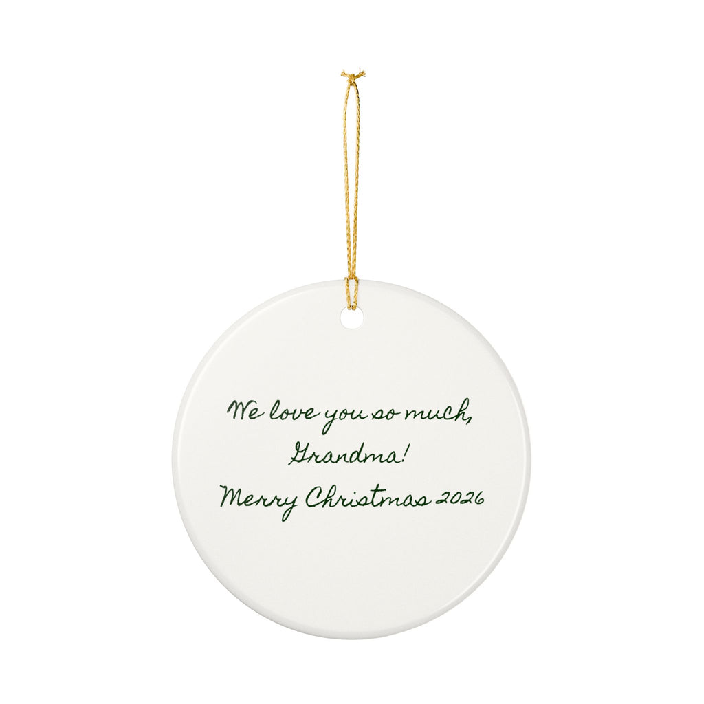 Grandma's Garden Personalized Ceramic Ornament – Custom Names & Year, 'Blooming Since' Christmas Gift
