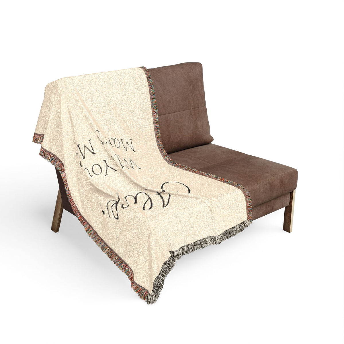 Personalized 'Will You Marry Me?' Woven Blanket — Custom Name Proposal Throw